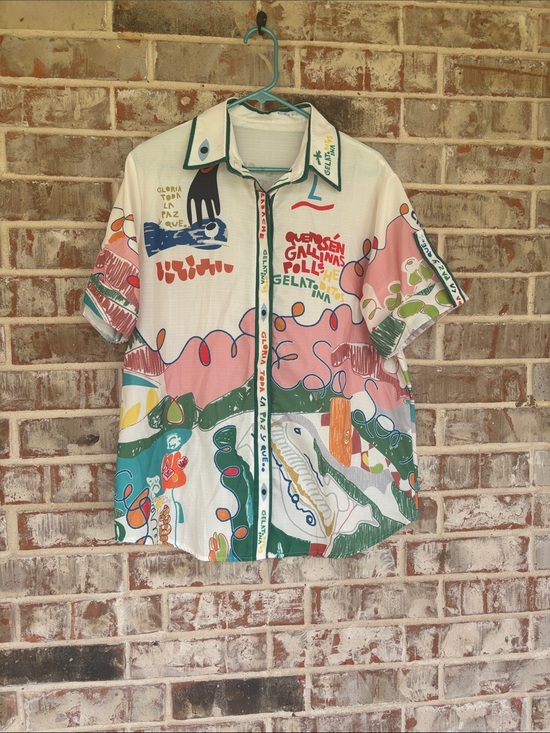 Tops - Alemais Colorful Abstract Print Short-Sleeve Shirt